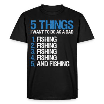 Pêche à la ligne Pêche - T-shirt Premium bio Homme - noir - Devant - Nico (187cm)