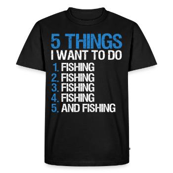 Pêche à la ligne Pêche - T-shirt Premium bio Homme - noir - Devant - Nico (187cm)