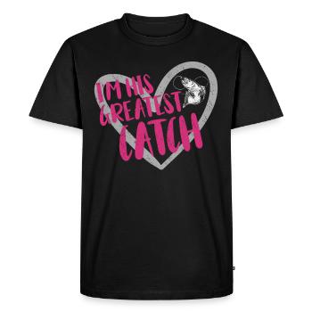 Pêche à la ligne Pêche - T-shirt Premium bio Homme - noir - Devant - Nico (187cm)