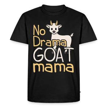 No Drama Goat Mama - Men's Premium Organic T-Shirt - black - Front - Nico (187cm)