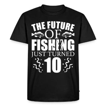 Pêche à la ligne Pêche - T-shirt Premium bio Homme - noir - Devant - Nico (187cm)