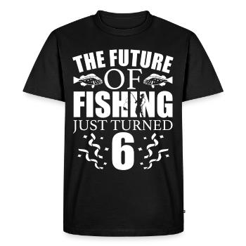 Pêche à la ligne Pêche - T-shirt Premium bio Homme - noir - Devant - Nico (187cm)