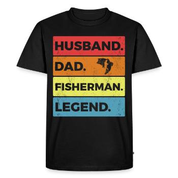 Pêche à la ligne Pêche - T-shirt Premium bio Homme - noir - Devant - Nico (187cm)