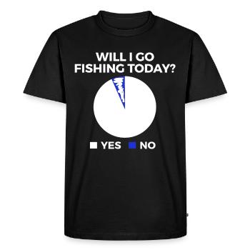 Pêche à la ligne Pêche - T-shirt Premium bio Homme - noir - Devant - Nico (187cm)