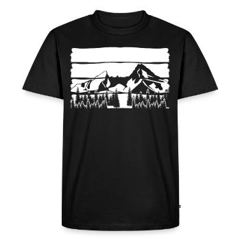 Watzmann Watzmann Massif - Men's Premium Organic T-Shirt - black - Front - Nico (187cm)