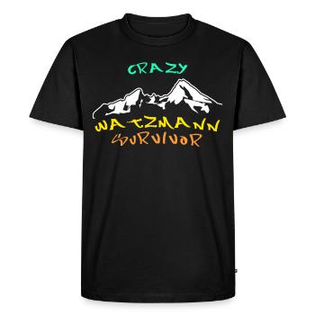 Watzmann saying Watzmann massif - Men's Premium Organic T-Shirt - black - Front - Nico (187cm)