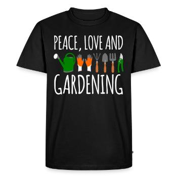 Jardinier Jardinier Jardinier Gala Bâtisseur - T-shirt Premium bio Homme - noir - Devant - Nico (187cm)
