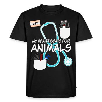 Veterinarian Veterinary Veterinary Medicine - Men's Premium Organic T-Shirt - black - Front - Nico (187cm)