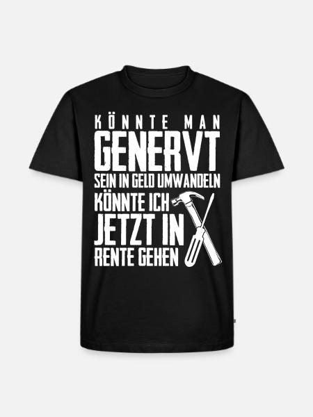 Genervter Handwerker Handwerk - Männer Premium Bio T-Shirt - Schwarz