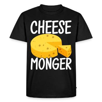 Amateurs de fromage Gouda - T-shirt Premium bio Homme - noir - Devant - Nico (187cm)