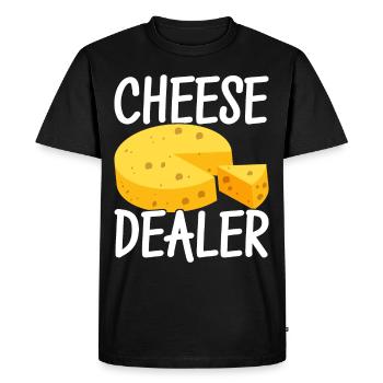 Amateurs de fromage Gouda - T-shirt Premium bio Homme - noir - Devant - Nico (187cm)