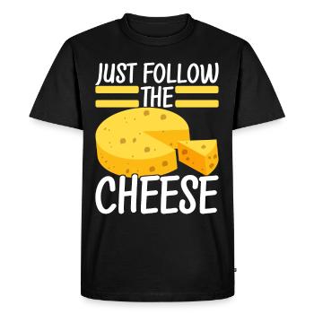 Amateurs de fromage Gouda - T-shirt Premium bio Homme - noir - Devant - Nico (187cm)