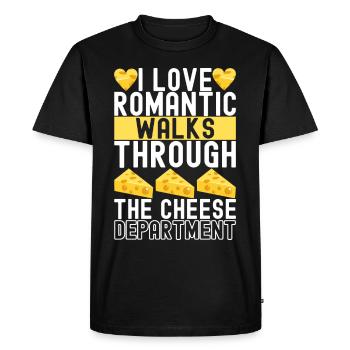 Amateurs de fromage Gouda - T-shirt Premium bio Homme - noir - Devant - Nico (187cm)