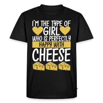 Amateurs de fromage Gouda - T-shirt Premium bio Homme - noir - Devant - Nico (187cm)