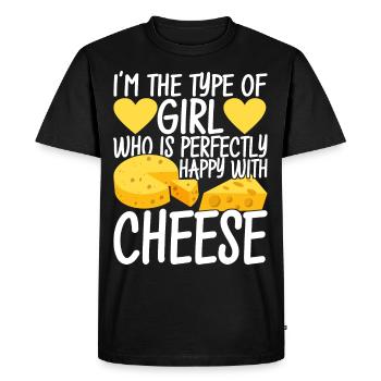 Amateurs de fromage Gouda - T-shirt Premium bio Homme - noir - Devant - Nico (187cm)