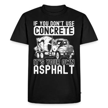 Construction workers Craftsmen Concrete workers - Men's Premium Organic T-Shirt - black - Front - Nico (187cm)