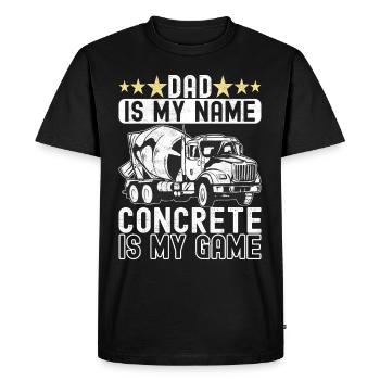 Construction workers Craftsmen Concrete workers - Men's Premium Organic T-Shirt - black - Front - Nico (187cm)