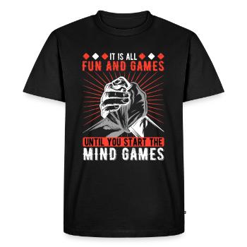 Arm Wrestling Armwrestling Mind Games - Men's Premium Organic T-Shirt - black - Front - Nico (187cm)