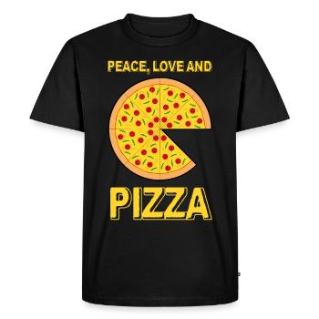 Pizza Quote Pizza Baker Pizzaria - Men's Premium Organic T-Shirt - black - Front - Nico (187cm)