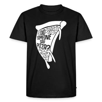Pizza Pizza Baker Quote Pizzaria - Men's Premium Organic T-Shirt - black - Front - Nico (187cm)