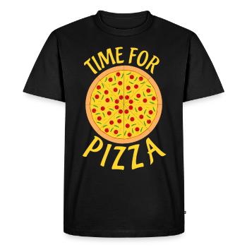 Pizza Time Pizza Baker Pizzaria - Men's Premium Organic T-Shirt - black - Front - Nico (187cm)