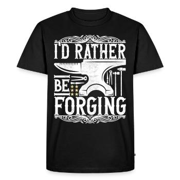 Enclume de forge forgeuse - T-shirt Premium bio Homme - noir - Devant - Nico (187cm)