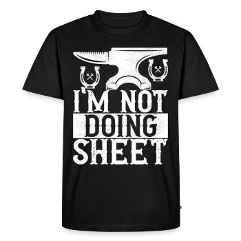 Enclume de forge forgeuse - T-shirt Premium bio Homme - noir - Devant - Nico (187cm)