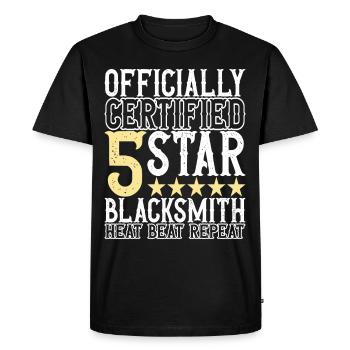 Enclume de forge forgeuse - T-shirt Premium bio Homme - noir - Devant - Nico (187cm)