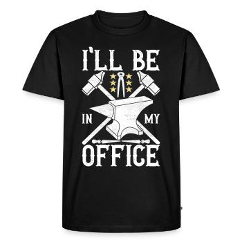 Enclume de forge forgeuse - T-shirt Premium bio Homme - noir - Devant - Nico (187cm)