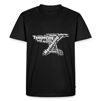 Enclume de forge forgeuse - T-shirt Premium bio Homme - noir - Devant - Nico (187cm)