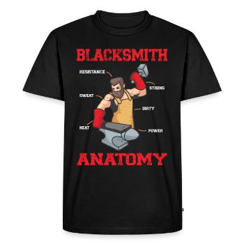 Anatomie du forgeron Drôle de cadeau de forgeron - T-shirt Premium bio Homme - noir - Devant - Nico (187cm)