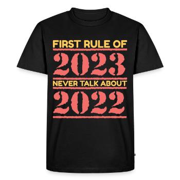 Joyeux Nouvel An 2023 Réveillon du Nouvel An Noël - T-shirt Premium bio Homme - noir - Devant - Nico (187cm)