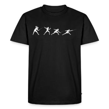 Escrime épée escrime duel idée cadeau - T-shirt Premium bio Homme - noir - Devant - Nico (187cm)