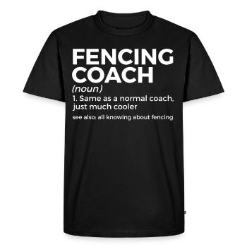 Escrime épée escrime duel idée cadeau - T-shirt Premium bio Homme - noir - Devant - Nico (187cm)