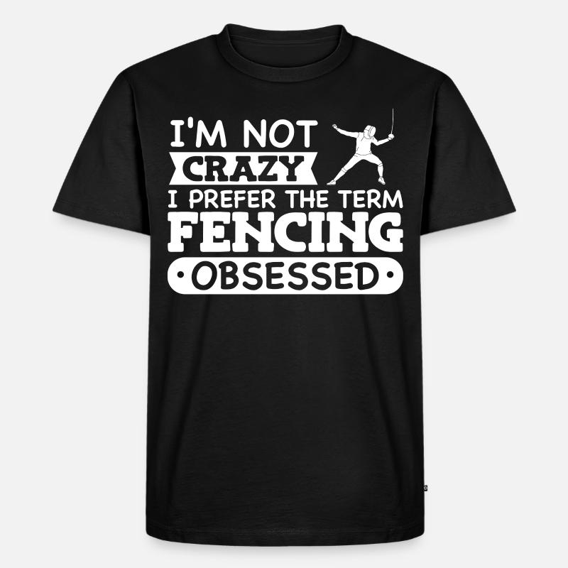 Fechten Degen Fechtduell Geschenkidee - Männer Premium Bio T-Shirt - Schwarz