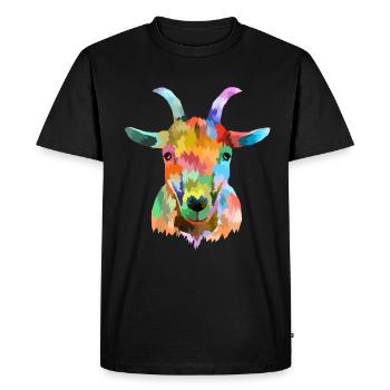 Chèvres Chèvres Chèvres Gardiens de chèvres - T-shirt Premium bio Homme - noir - Devant - Nico (187cm)