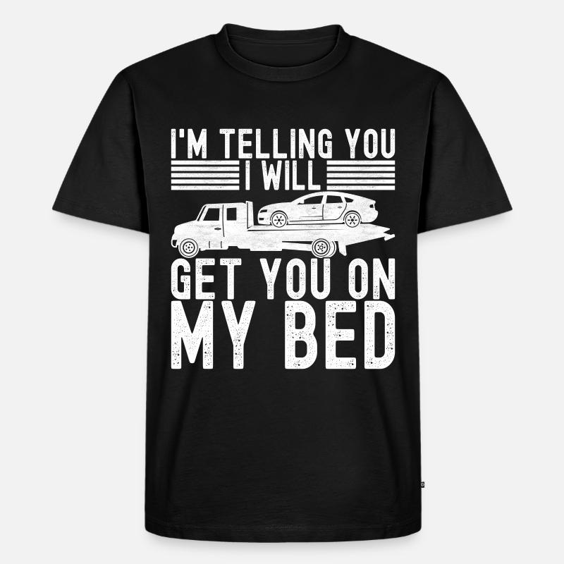 Abschleppwagen Abschleppdienst - Männer Premium Bio T-Shirt - Schwarz
