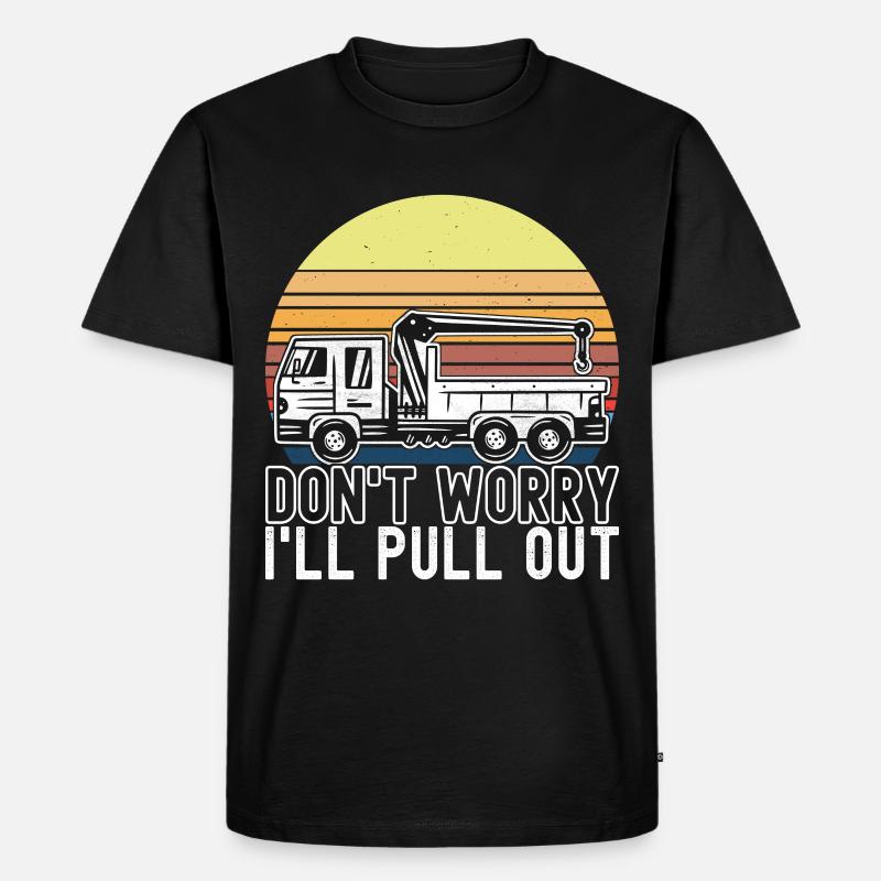 Abschleppwagen Abschleppdienst - Männer Premium Bio T-Shirt - Schwarz