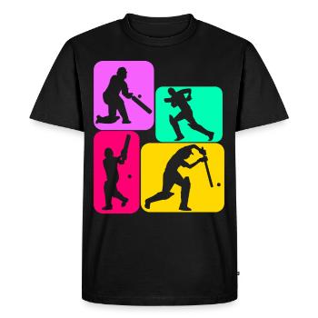 Cricket Cricketball Cricketers - T-shirt Premium bio Homme - noir - Devant - Nico (187cm)