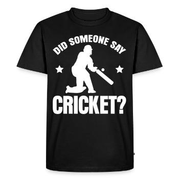 Équipe de cricket de cricket Joueurs de cricket - T-shirt Premium bio Homme - noir - Devant - Nico (187cm)