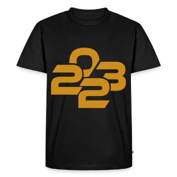 Joyeux Nouvel An 2023 Réveillon du Nouvel An Noël - T-shirt Premium bio Homme - noir - Devant - Nico (187cm)