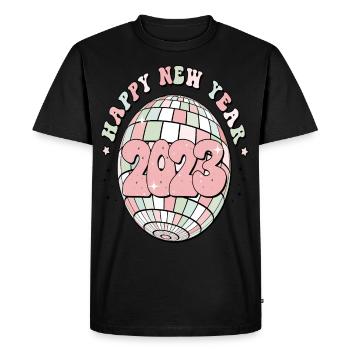Joyeux Nouvel An 2023 Réveillon du Nouvel An Noël - T-shirt Premium bio Homme - noir - Devant - Nico (187cm)