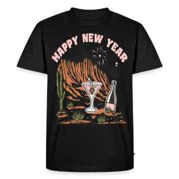 Bonne année Nouvel An Nouvel An Noël - T-shirt Premium bio Homme - noir - Devant - Nico (187cm)