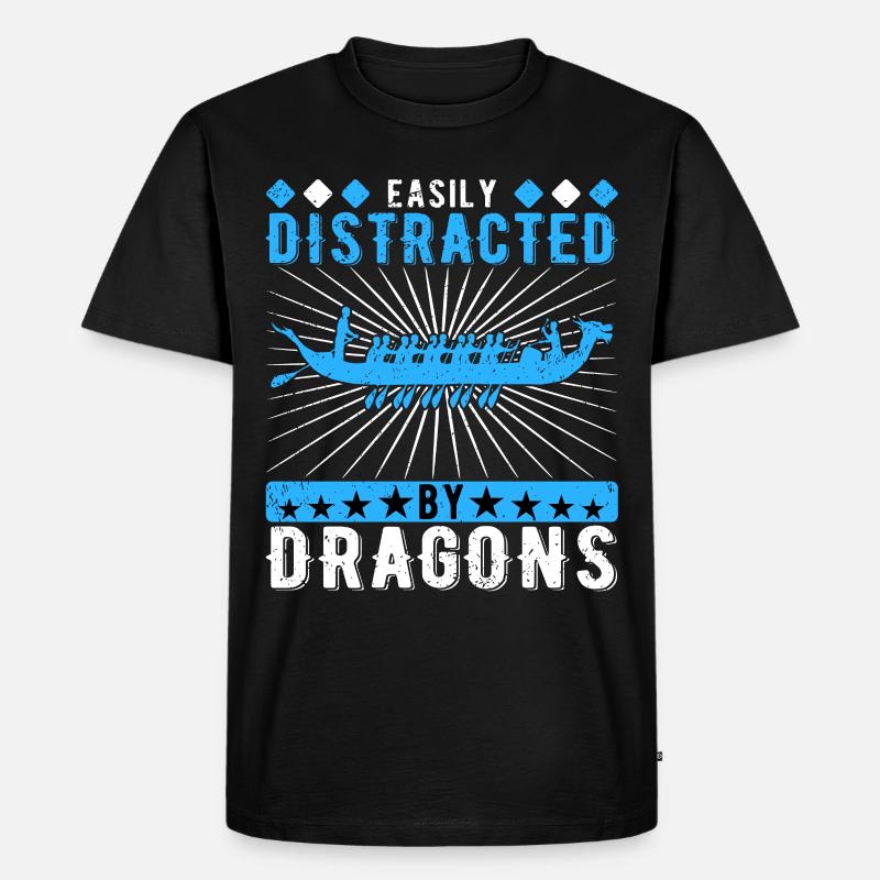 Drachenbootrennen Drachenboot Easily Distracted - Männer Premium Bio T-Shirt - Schwarz