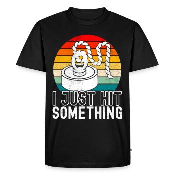 Magnet Fischer Magnet Pêche - T-shirt Premium bio Homme - noir - Devant - Nico (187cm)