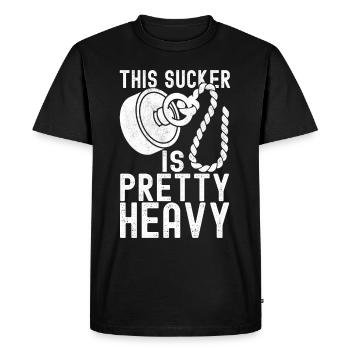Magnet Fischer Magnet Pêche - T-shirt Premium bio Homme - noir - Devant - Nico (187cm)