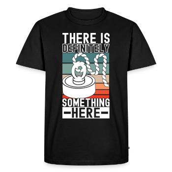 Magnet Fischer Magnet Pêche - T-shirt Premium bio Homme - noir - Devant - Nico (187cm)