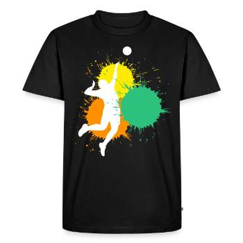 Joueur de volley-ball Joueur de volley-ball - T-shirt Premium bio Homme - noir - Devant - Nico (187cm)