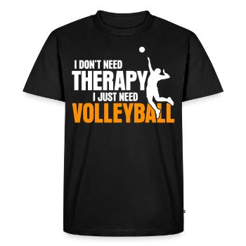 Volleyball Thérapie Volleyball Joueur de volleyball - T-shirt Premium bio Homme - noir - Devant - Nico (187cm)