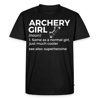 Archery Archer - Men's Premium Organic T-Shirt - black - Front - Nico (187cm)
